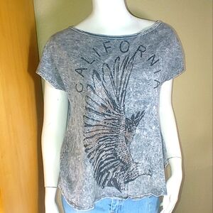 ʕ·ᴥ·ʔ Papaya Stone Washed Cross Back Top Medium